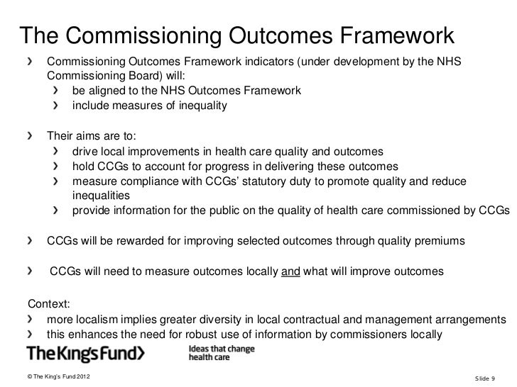 How To Commission For Improving Health Outcomes An