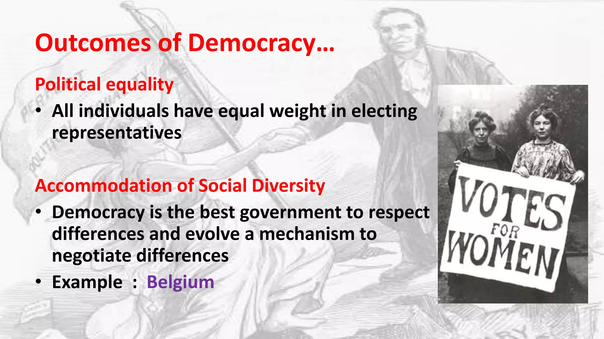 Outcomes of democracy | PPTX
