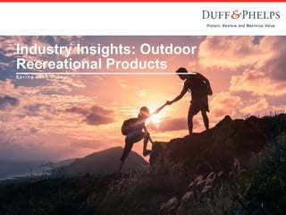1
S p r i n g 2 0 1 8
Industry Insights: Outdoor
Recreational Products
 