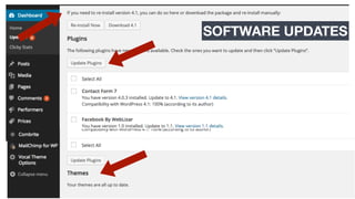 109
SOFTWARE UPDATES
 