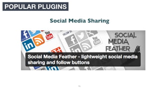 92
POPULAR PLUGINS
Social Media Sharing
 