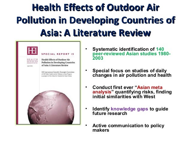 Literature review of air pollution