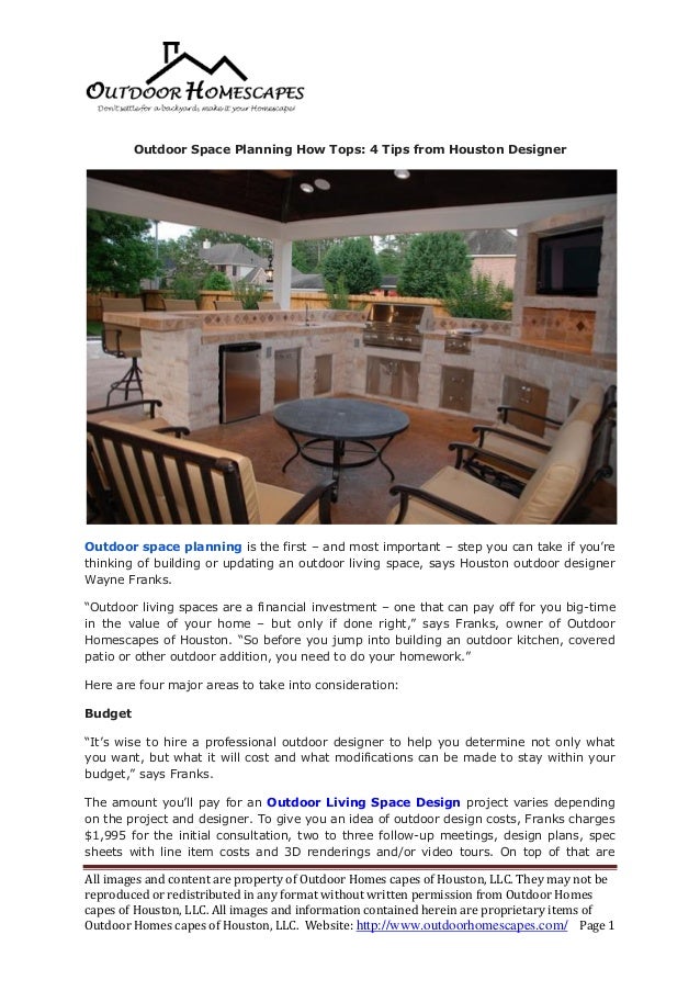 Outdoor Audio Visual Systems Houston Designer Shares Tips