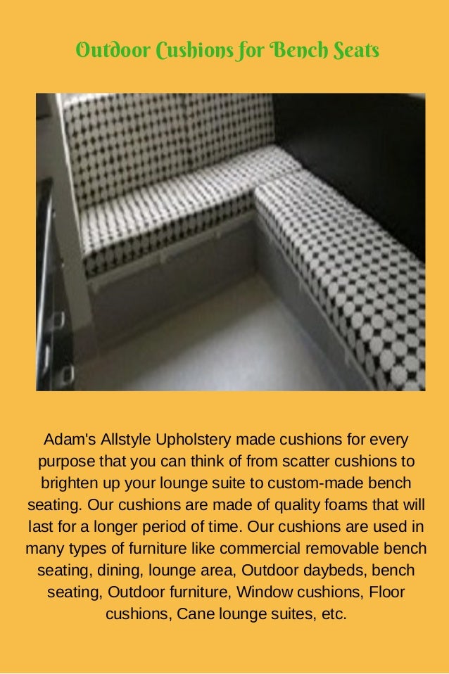 Outdoor Cushions For Bench Seats