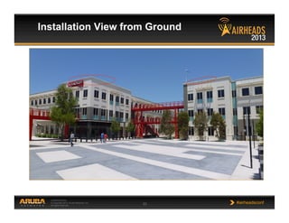 CONFIDENTIAL
© Copyright 2013. Aruba Networks, Inc.
All rights reserved 33 #airheadsconf
Installation View from Ground
 