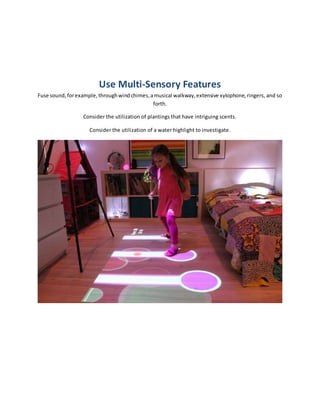 Outdoor playground equipment for visually impaired children | DOCX