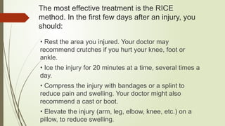 Knee Rice Method First Aid grade 11OUTDOOR RECREATION SAFETY TIPS.pptx
