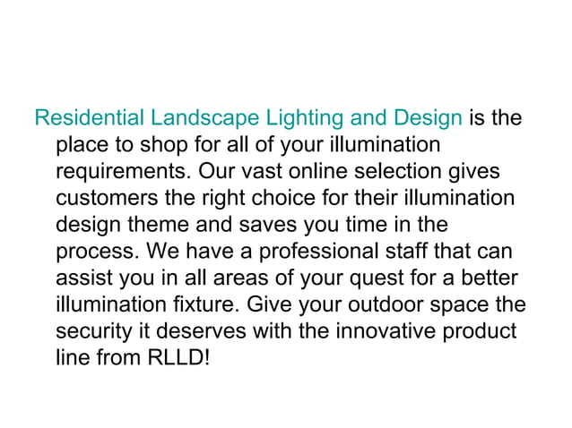 Outdoor security lighting | PPT
