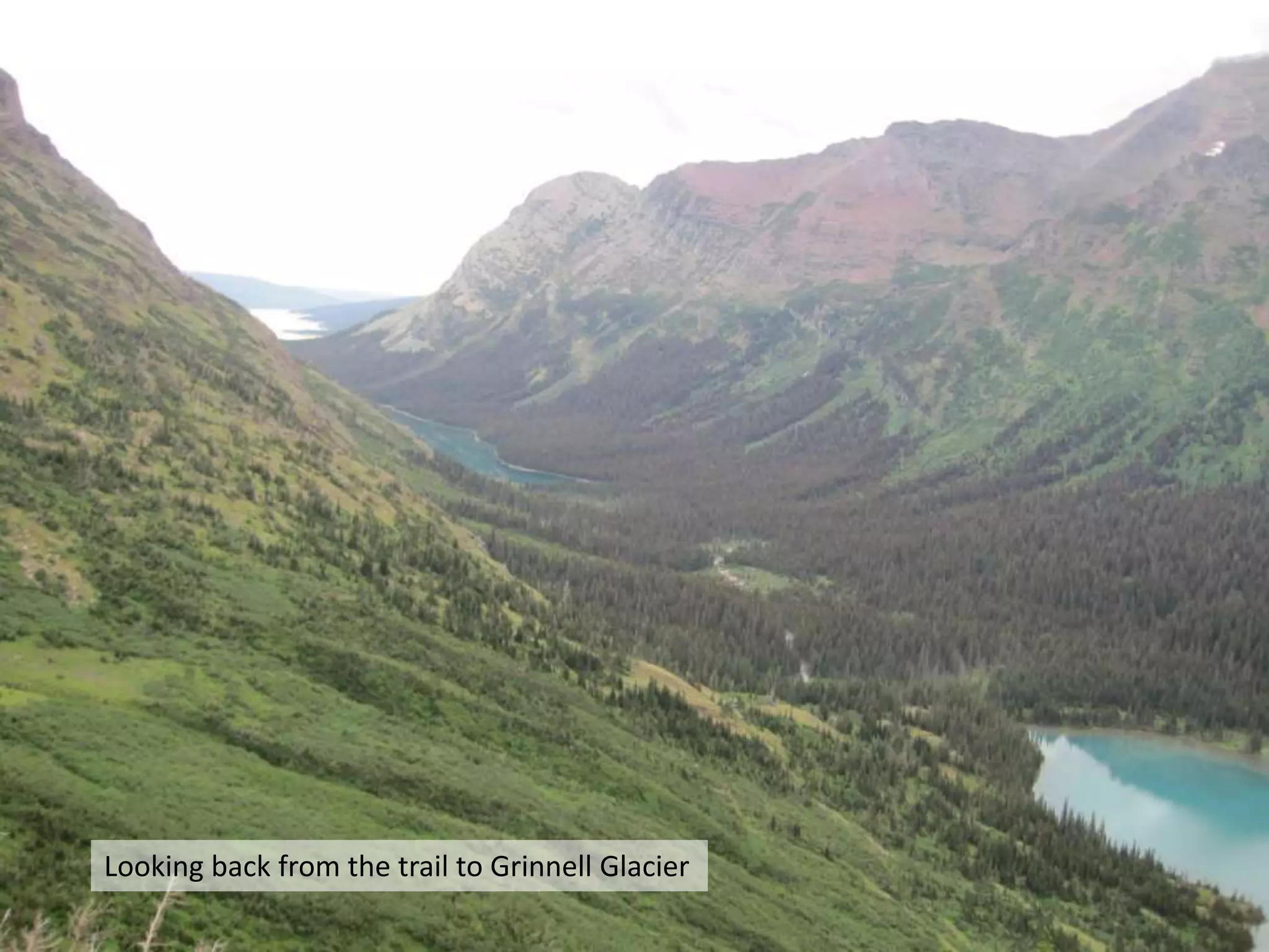 Looking back from the trail to Grinnell Glacier