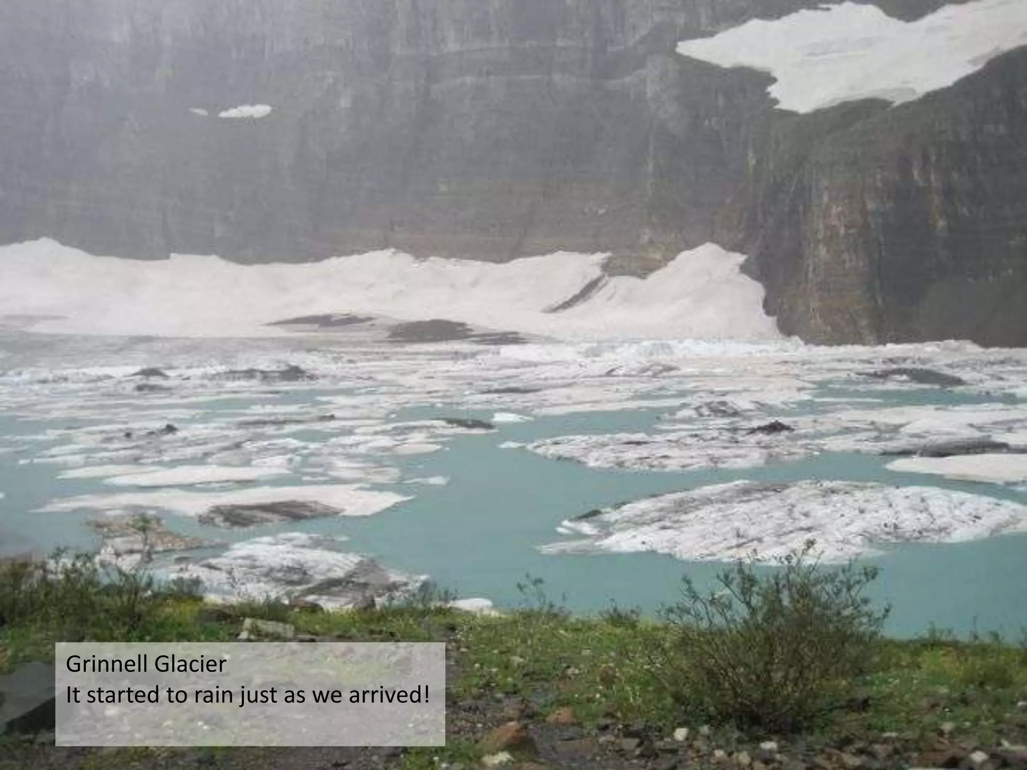 Grinnell GlacierIt started to rain just as we arrived!
