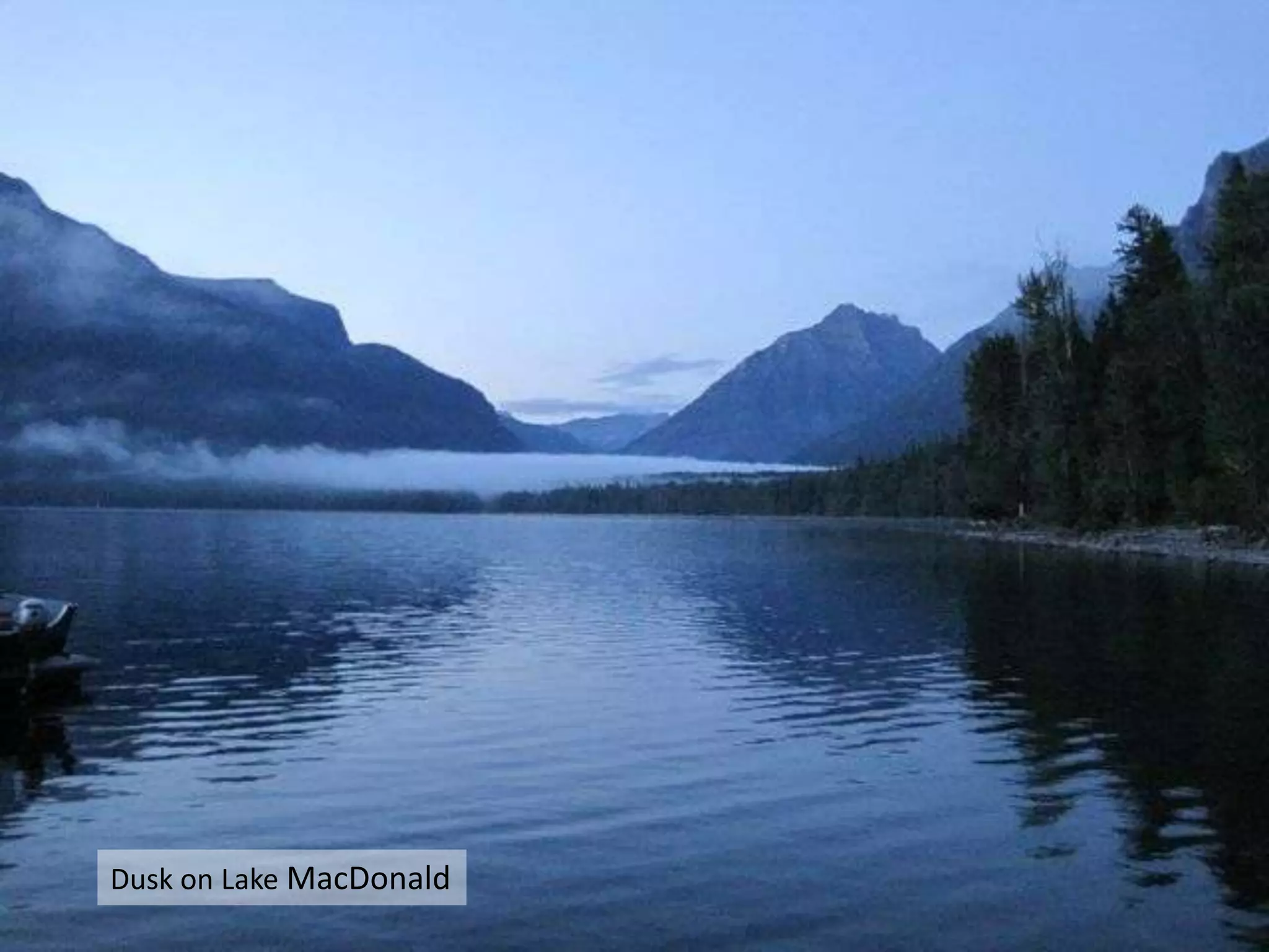 Dusk on Lake MacDonald
