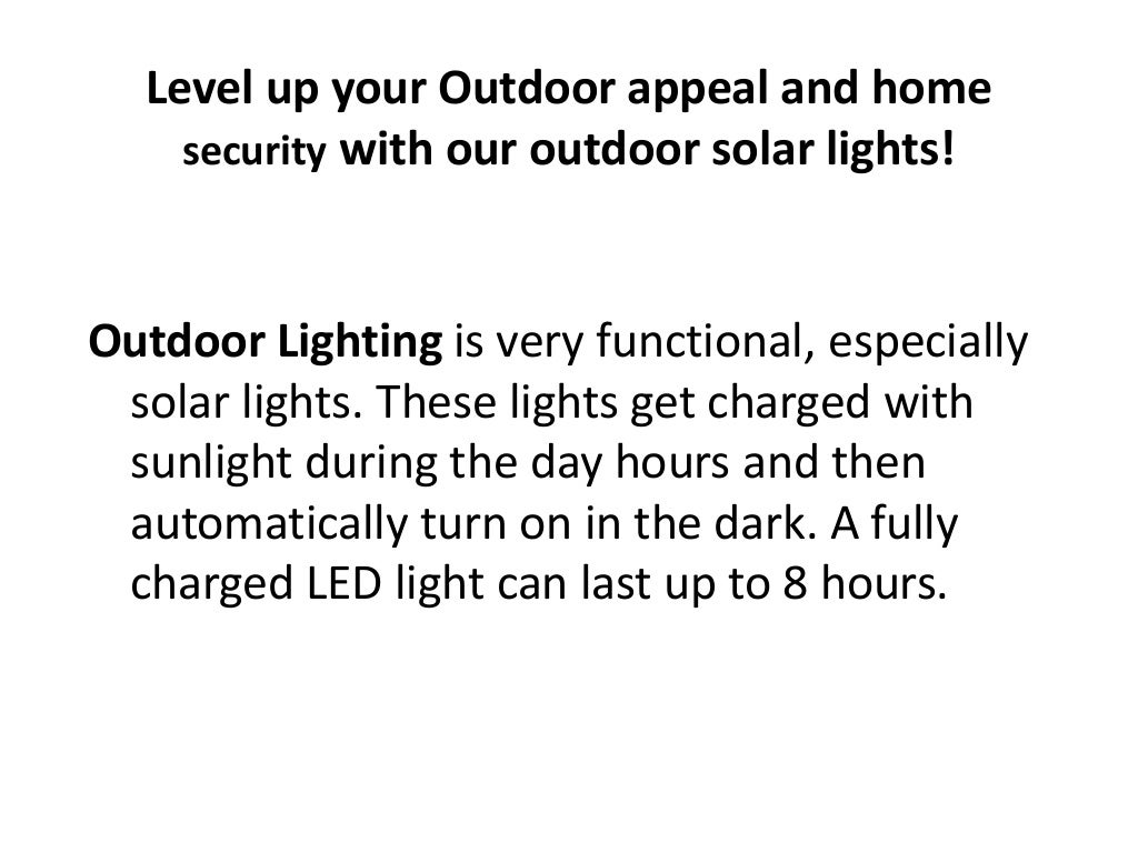 Outdoor Solar Lights