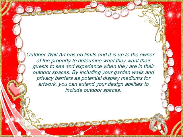 Outdoor wall art ideas