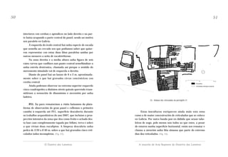 50

51

interiores con coviñas e apéndices no lado dereito e na parte baixa ocupando a parte central do panel, sendo un motivo
sen paralelo en Galicia.
Á esquerda do óvalo central hai unha especie de escada
que semella un cercado sen que poidamos saber que quixeron representar con estas dúas liñas paralelas unidas por
outras menores a xeito de escaleiriforme.
Na zona dereita e a media altura unha figura de seis
raios curvos que conflúen nun punto central semellándose a
unha estrela dextroxira, chamada así porque o sentido do
movemento simulado vai de esquerda a dereita.
Diante do panel hai un banzo de 6 x 2 m. aproximadamente sobre o que hai gravados circos concéntricos con
coviña central.
Aínda podemos observar no extremo superior esquerdo
cinco cuadrúpedes a distintos niveis quizais querendo transmitirnos a sensación de dinamismo e ascensión por unha
ladeira.
23.- Debuxo dos reticulados do petróglifo 21

P21. Xa para rematarmos a visita baixamos da plataforma de observación do gran panel e collemos o primeiro
camiño á esquerda até P21, superficie descuberta durante
os traballos arqueolóxicos do ano 2007, que incluían a prospección intensiva da zona que deu como froito o achado desta laxe case completamente tapada por follato, terra e sobre
a que vivían dous eucaliptos. A limpeza descubriu unha
pedra de 4’20 x 6’40 m. sobre a que hai gravados cinco reticulados todos incompletos. (Fig. 23).

Estas insculturas enriquecen aínda máis esta zona
como a de maior concentración de reticulados que se coñece
en Galicia. Por outra banda pon en dúbida que sexan taboleiros de xogo, polo menos non todos xa que estes, a pesar
de estaren nunha superficie horizontal, están sen rematar e
chama a atención unha liña sinuosa que parte do extremo
dun dos reticulados. (Fig. 24).

O Outeiro dos Lameiros

A estación de Arte Rupestre do Outeriro dos Lameiros

 
