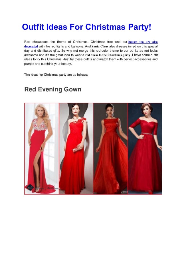Outfit Ideas For Christmas Party!