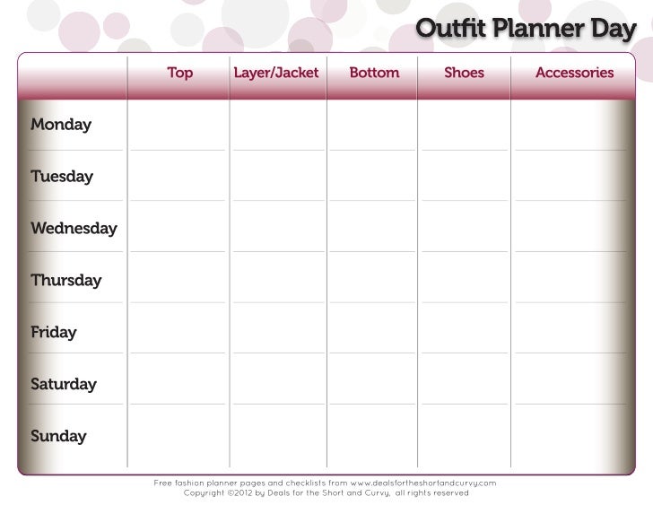 daily activity organizer