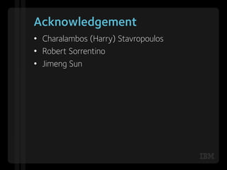 Acknowledgement
•  Charalambos (Harry) Stavropoulos
•  Robert Sorrentino
•  Jimeng Sun




                               ...