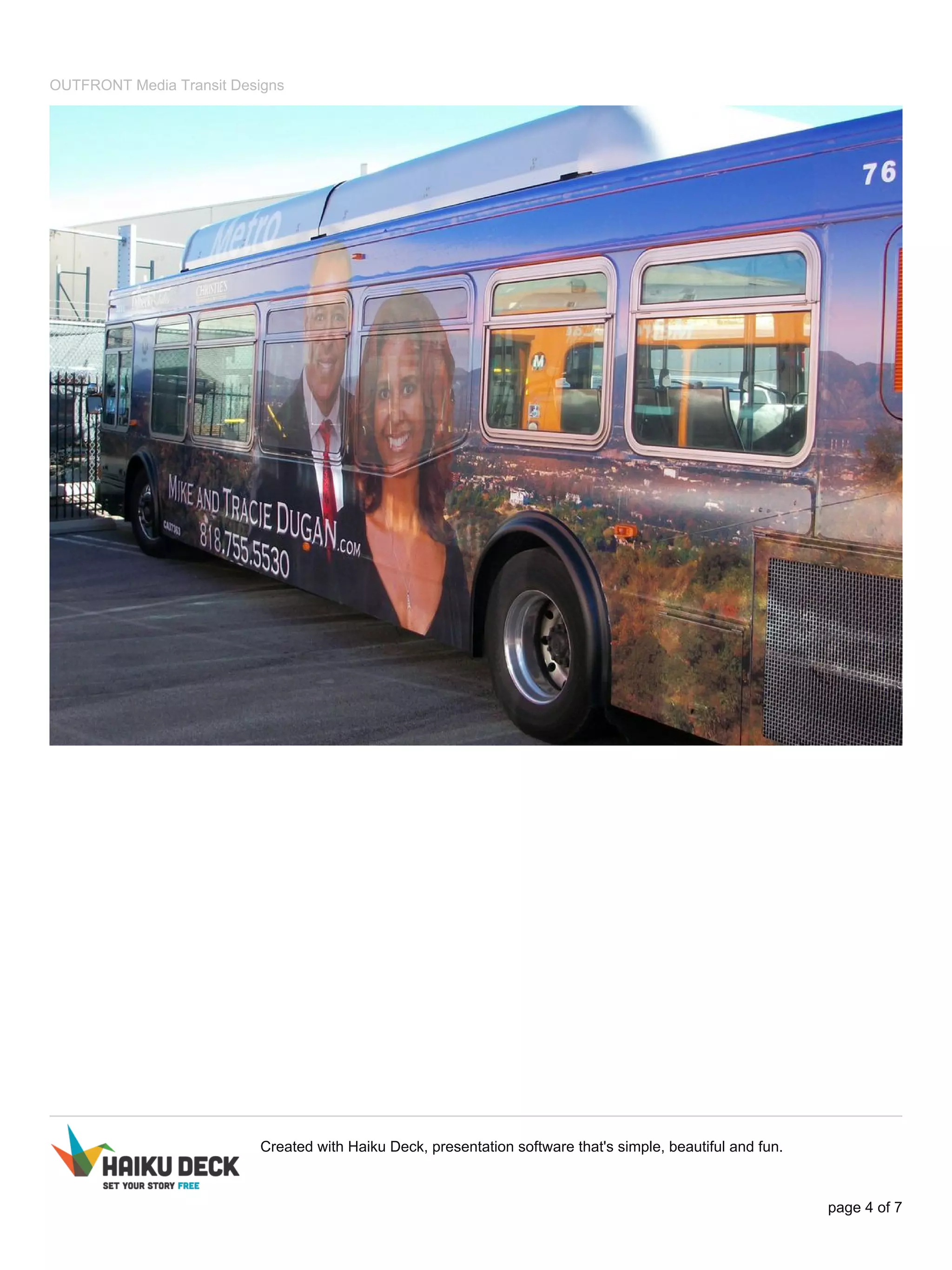 Overview Media Transit Outfront media transit designs | PDF