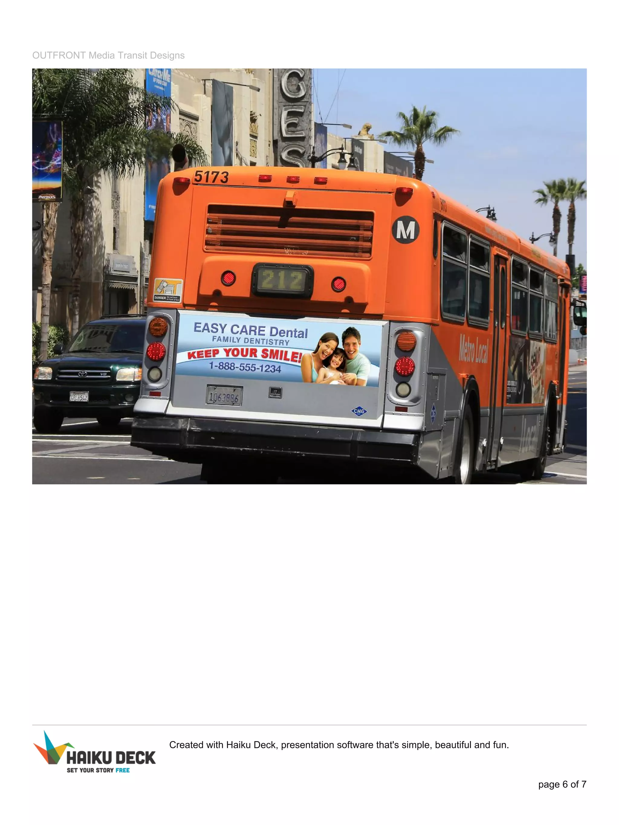 Overview Media Transit Outfront media transit designs | PDF