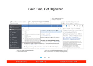 Evelyne Broudoux Dicen-CNAM - 12 - vendredi 21 novembre 2014 
 