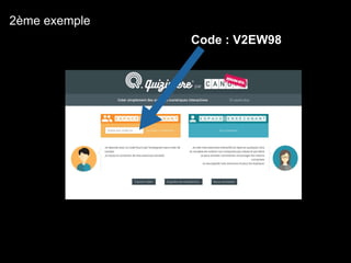 Code : V2EW98
2ème exemple
 