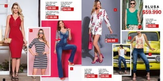 A.
C.
A.
B.
C.
D.
B.
P O R S O L O
A. Ref. 344505 Enterizo
estampado Color: Único
Tallas: L-XL
ANTES $159.990
B. Ref. 353268
Blusa en Rayón Satín
Color: Verde
Tallas: S-M
ANTES: $89.990
C. Ref. 353251
Blusa en Satín
Color: Único
Tallas: M-XL
ANTES: $79.990
D. Ref. 383224
Jogger en Denim
Stretch Color: Único
Tallas: 10
ANTES: $149.990
C. Ref. 343602 Overol en
denim stretch Color: Indigo
Tallas: 8-10
ANTES $179.990
A. Ref. 323613 Vestido
Stretch Color: Rojo
Tallas: S-M
ANTES $139.990
AHORA
$99.990
B. Ref. 324531 Vestido
en tejido tipo hilo con
lurex Color: Único
Tallas: M
ANTES $94.990
AHORA
$64.990
AHORA
$106.990
AHORA
$59.990
AHORA
$54.990
AHORA
$99.990
AHORA
$89.990
ebba.com.coVenta por catálogo74 75
 