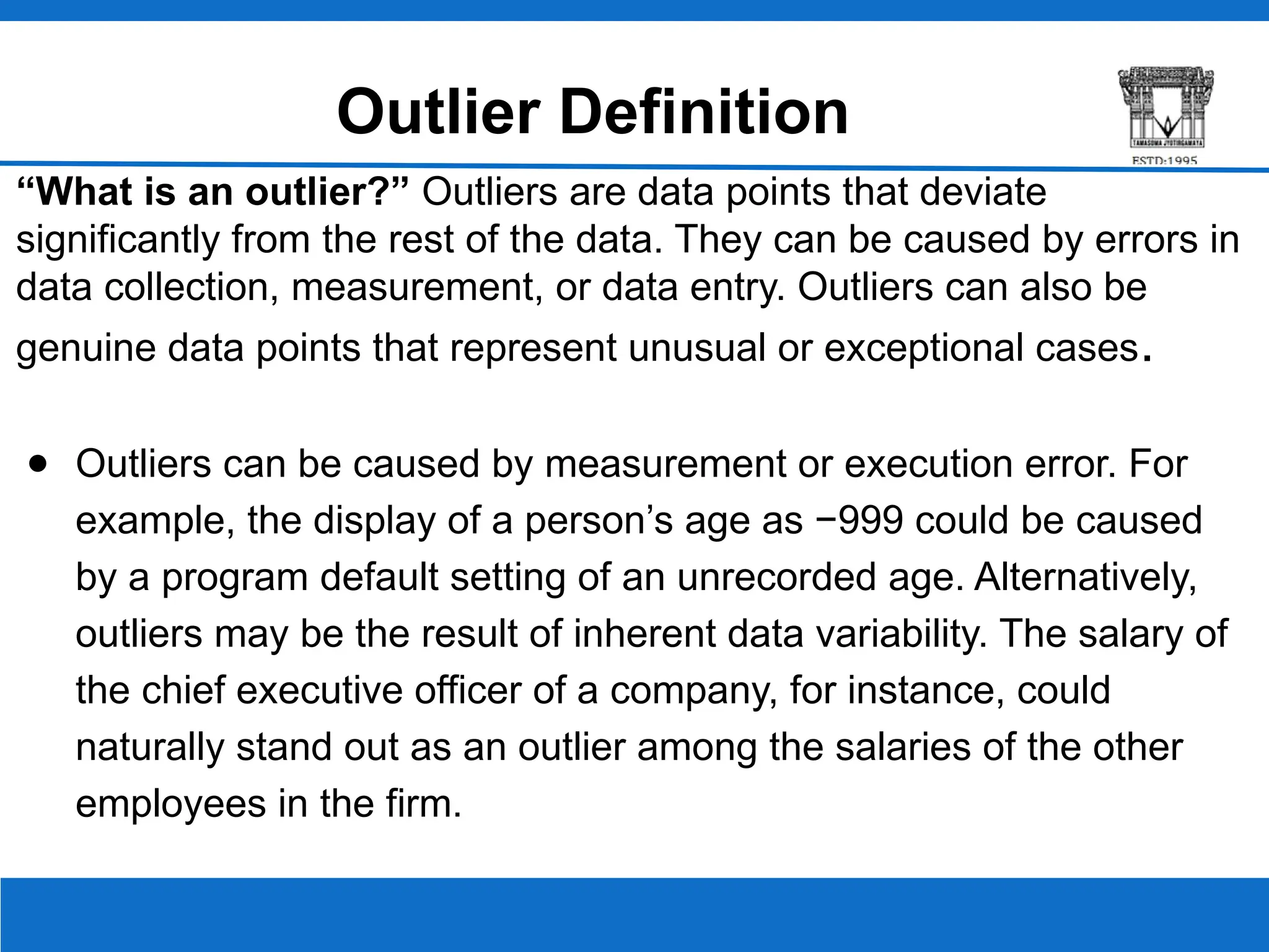 Outlier-Detection-in-Higher-Dimensions in data mining | PPT