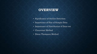 How to detect outliers from a big set of data ? | PPTX