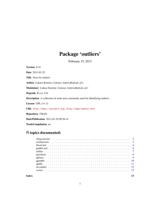 Outliers | PDF