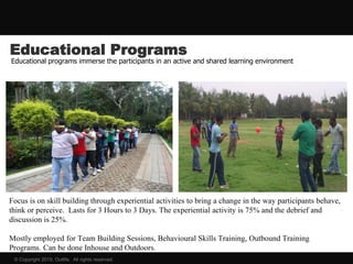 Outbound Learning Programs Corporate Outbound Experiential Learning Programs | PDF