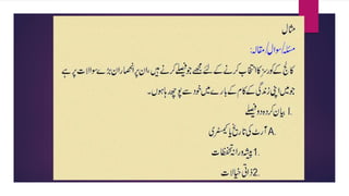 How to create Outline for writing - Urdu | PPTX