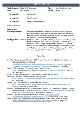 Speech Outline | PDF