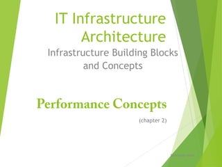 IT Infrastructure
Architecture
(chapter 2)
Infrastructure Building Blocks
and Concepts
Shaharyar Islam
 