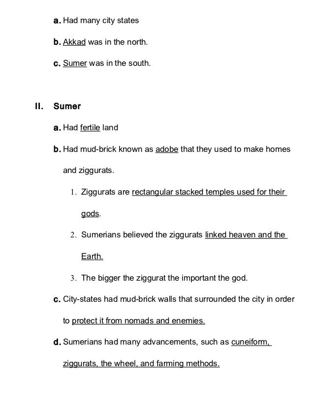 notes outline
