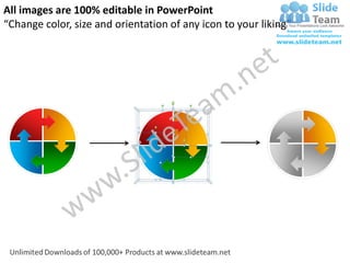 Outline business arrows chart 4 stages powerpoint templates 0712 | PDF