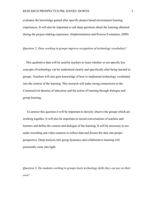 Research Prospecting One Page Example.pdf Outline for action research prospectus | PDF