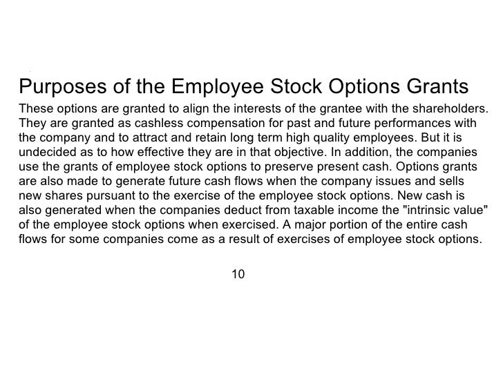 The economic dilution of employee stock options diluted eps for valuation and financial reporting