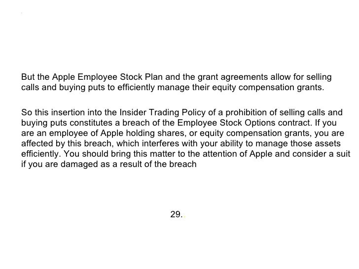 Apple employee stock options