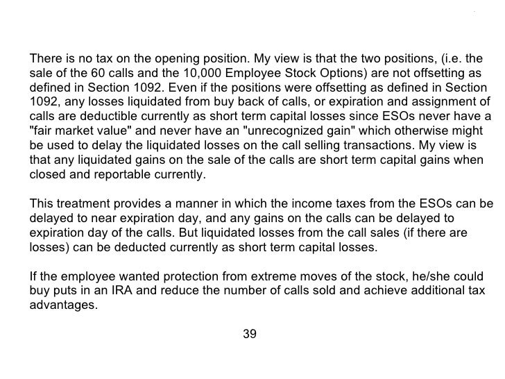 About employee stock options