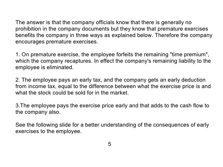 Employee stock options hedging