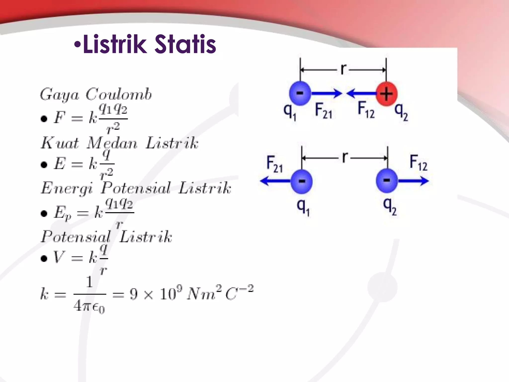 •Listrik Statis

 