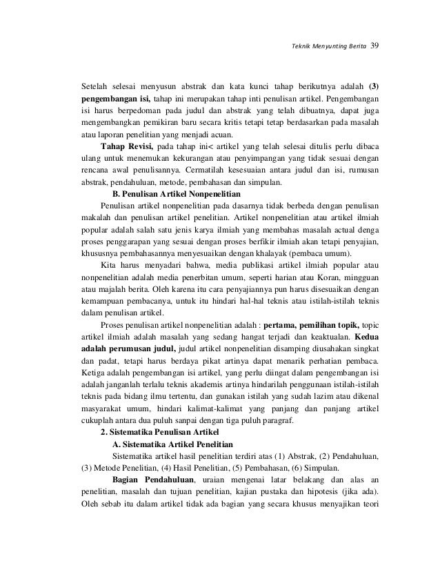 Outline menyuting berita
