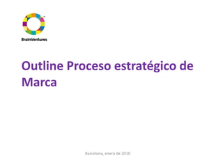 Outline Proceso estratégico de
Marca




           Barcelona, enero de 2010
 
