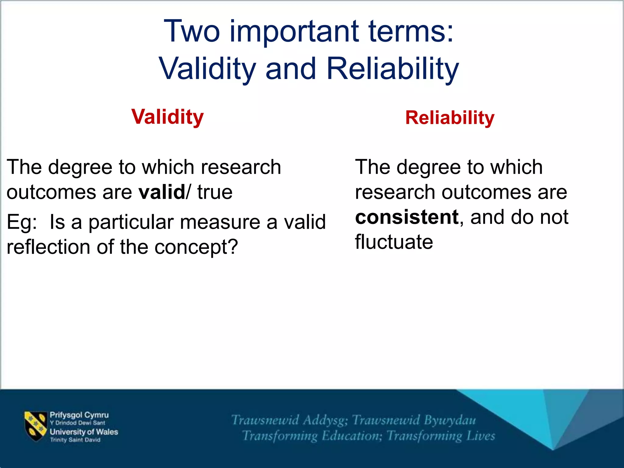 An outline of Quantitative Research Methods | PPTX