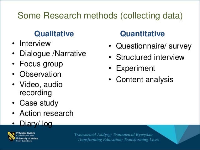An outline of Quantitative Research Methods