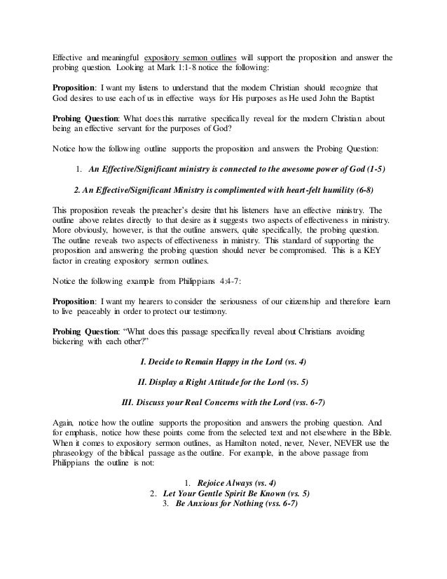 Free Sermon Outlines