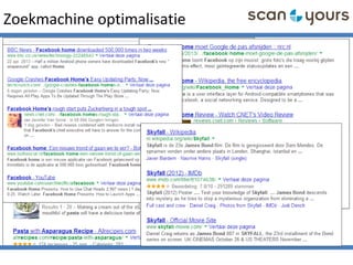 Zoekmachine optimalisatie
 