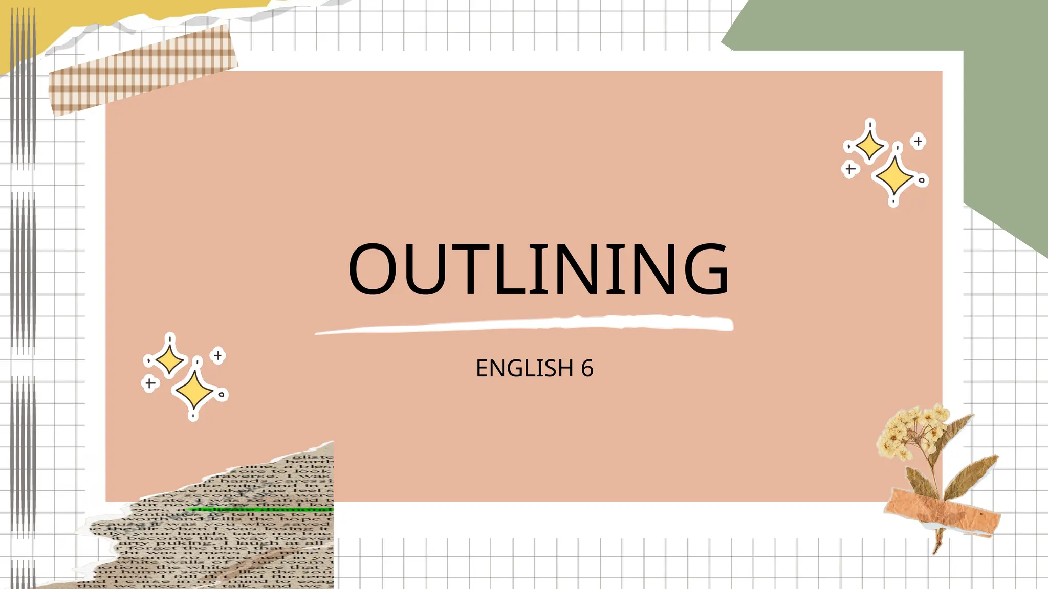 Powerpoint presentation about Outlining. | PPTX