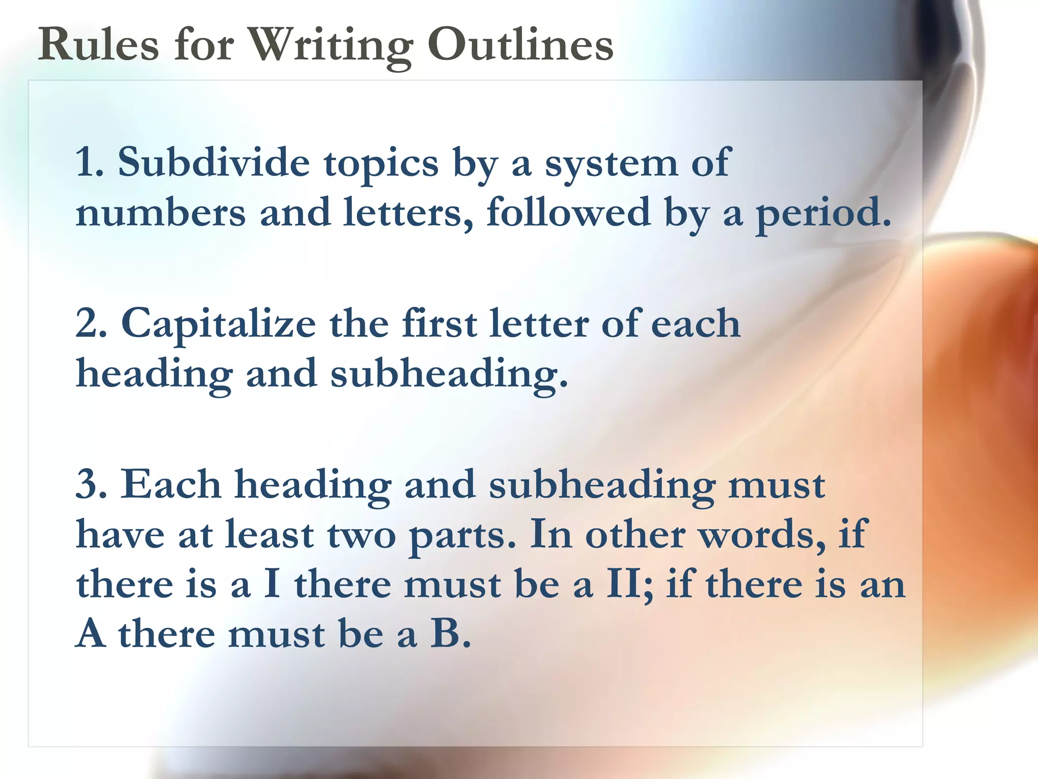 Outlining & Summarizing | PPT