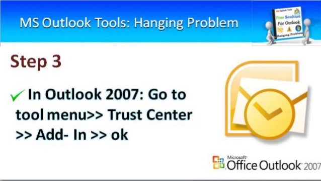 outlook hung on processing